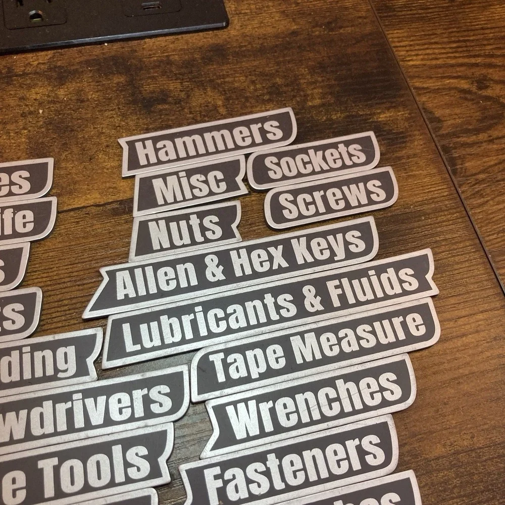 Tool Box Organization Magnetic Labels Chest‎ Organizer 26 Count